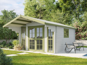 The Derry Garden Lodge | Premium 3.8m × 3.2m Timber Log Cabin