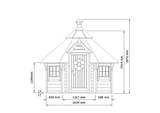 4.5m² Compact Grill House Floor Plan