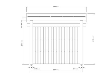 19m² Timber Carport Drawing 2