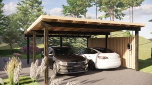 36m² Double Carport with Screen