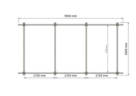 18m² Timber Carport Floor Plan