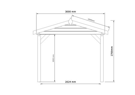 18m² Timber Carport Drawing 1