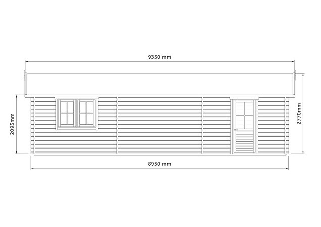 49m² Timber Garage Floor Plan