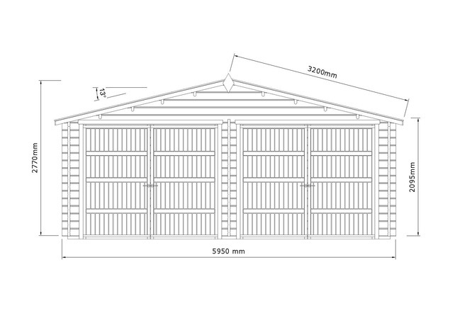 49m² Timber Garage Drawing 1