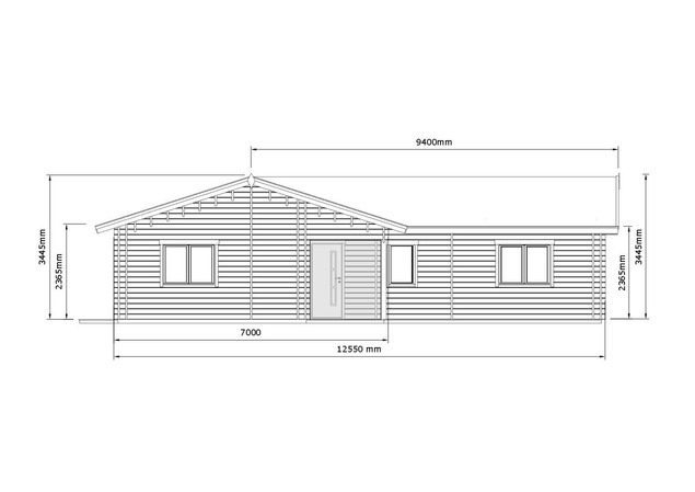 68m² Timber Home Drawing 1