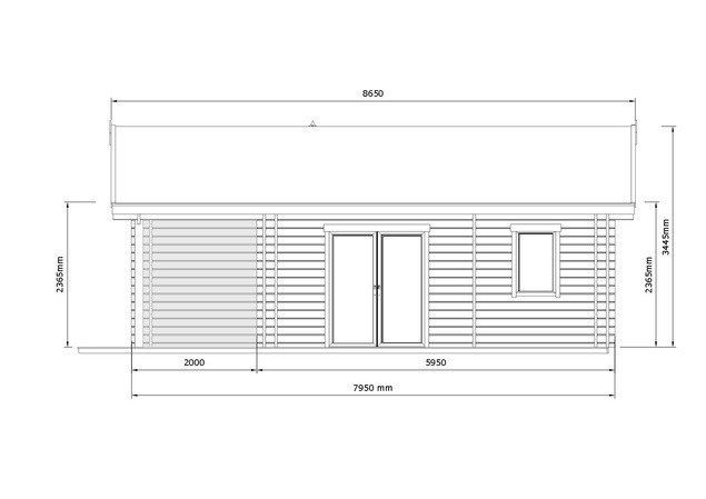 68m² Timber Home Drawing 2