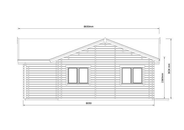 68m² Timber Home Drawing 3