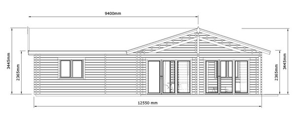 68m² Timber Home Drawing 4