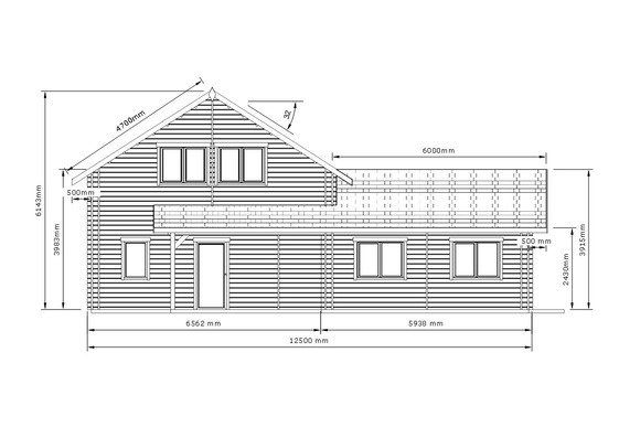 180m² Two-Storey Timber Home Drawing 1