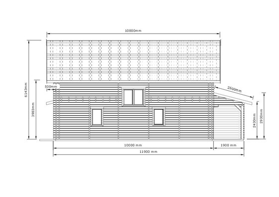 180m² Two-Storey Timber Home Drawing 3