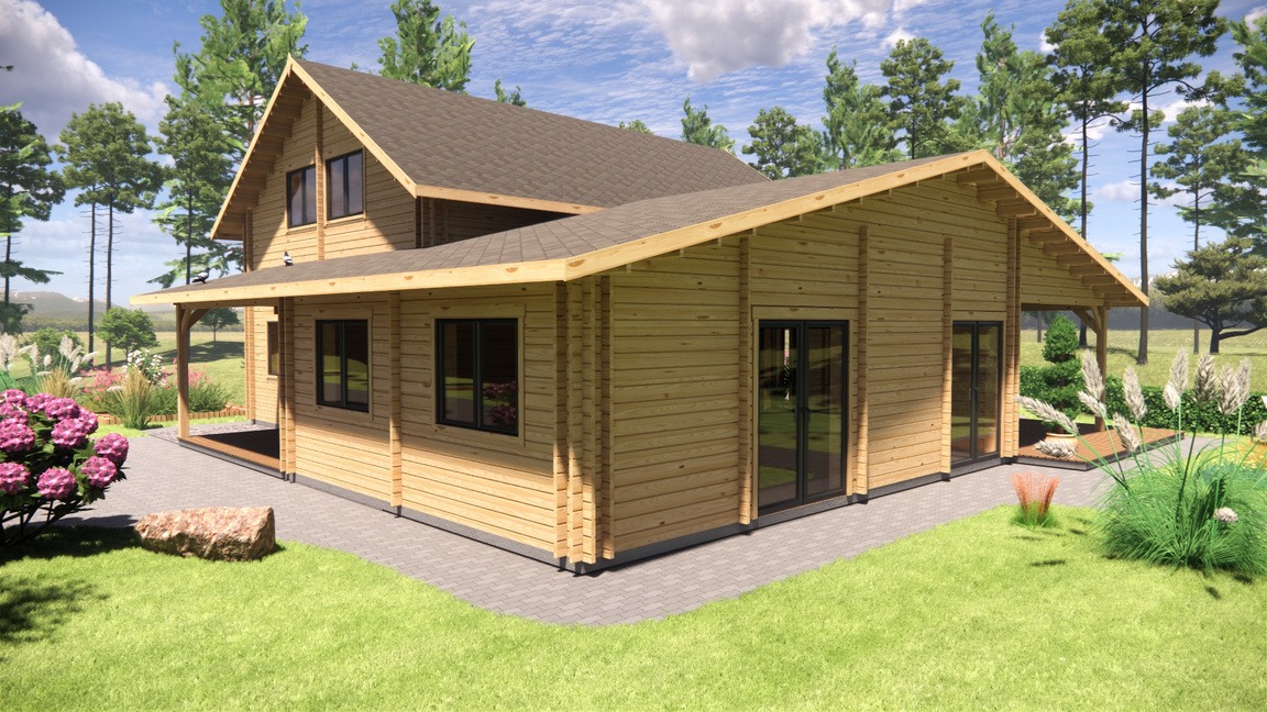180m² Two-Storey Timber Home