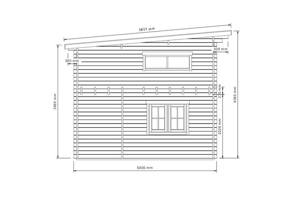 35m² Two-Level Timber Home Drawing 1