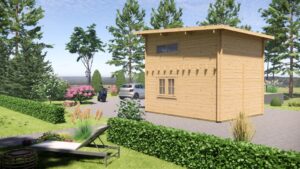35m² Two-Level Timber Home