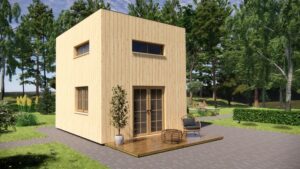35m² Two-Level Clad Timber Home