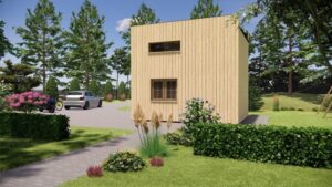 35m² Two-Level Clad Timber Home