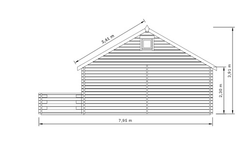 32m² Timber Home with Terrace Drawing 2