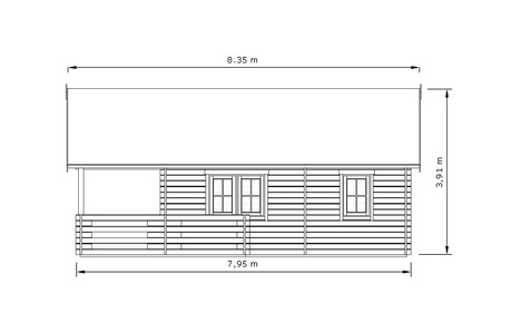 32m² Timber Home with Terrace Drawing 1