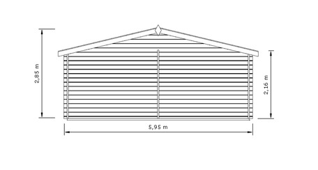 21m² Timber Home with Terrace Drawing 1