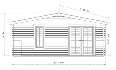 27m² Timber Home with Terrace Floor Plan