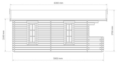 27m² Timber Home with Terrace Drawing 1
