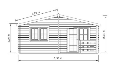 24m² Timber Home with Terrace Drawing 2
