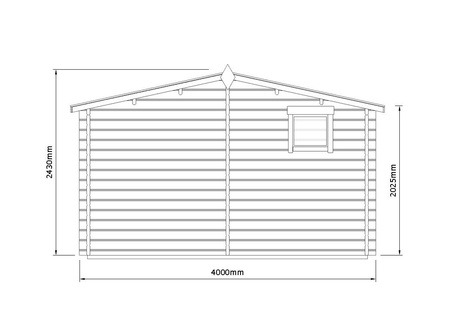 16m² Garden Sauna Cabin Drawing 1