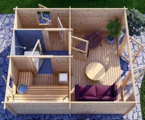 16m² Garden Sauna Cabin