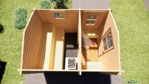 8m² Garden Sauna Cabin