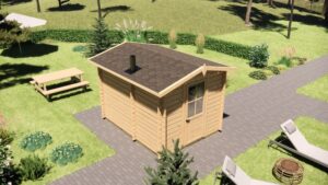 8m² Garden Sauna Cabin