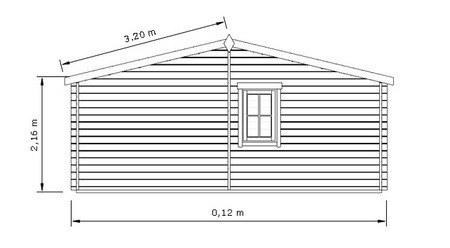 13m² Garden Summer House Drawing 1