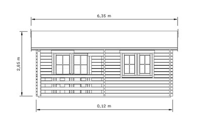 13m² Garden Summer House Drawing 2