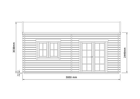17m² Modern Summer House Floor Plan