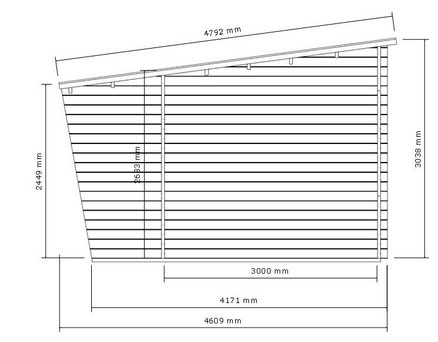 17m² Modern Summer House Drawing 1