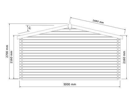 17.5m² Garden Summer House Drawing 2