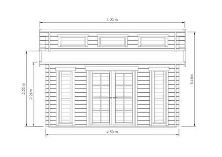 18m² Garden Studio Floor Plan