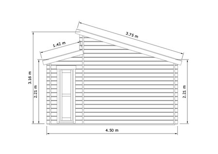 18m² Garden Studio Drawing 1