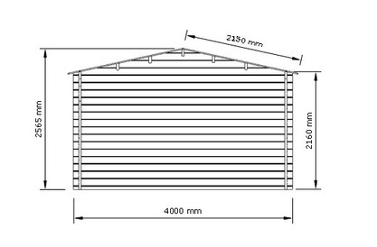 13.8m² Garden Summer House Drawing 1