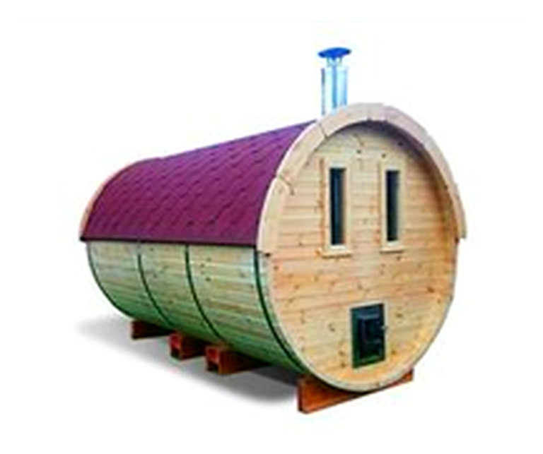 Sauna Barrel 3.5m × Ø1.97m with Changing Room