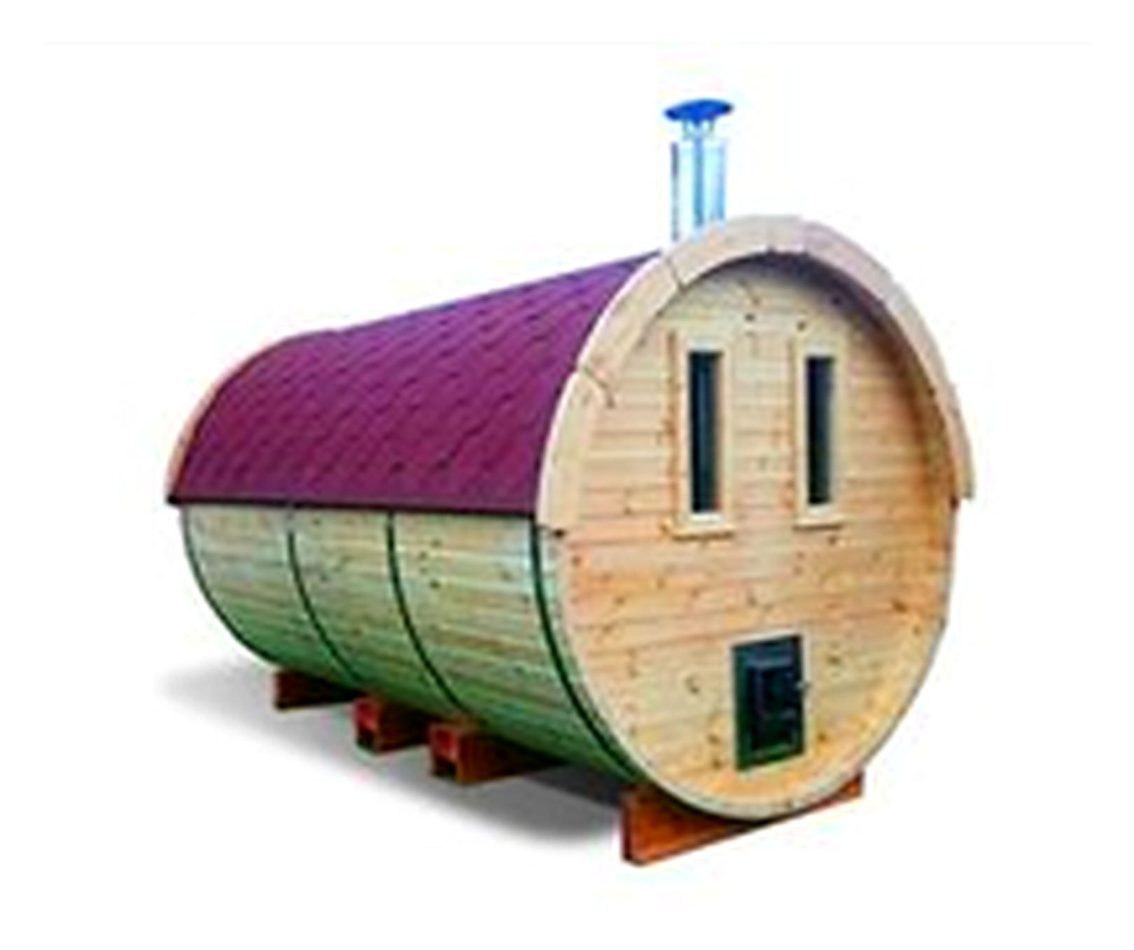 Sauna Barrel 3.5m × Ø1.97m with Changing Room