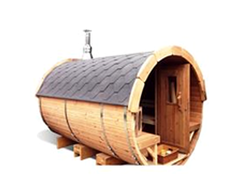 Sauna Barrel 4.0m × Ø1.97m with Changing Room