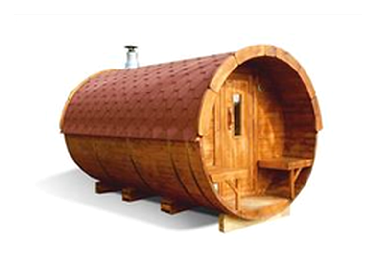Sauna Barrel 4.5m × Ø2.27m with Changing Room