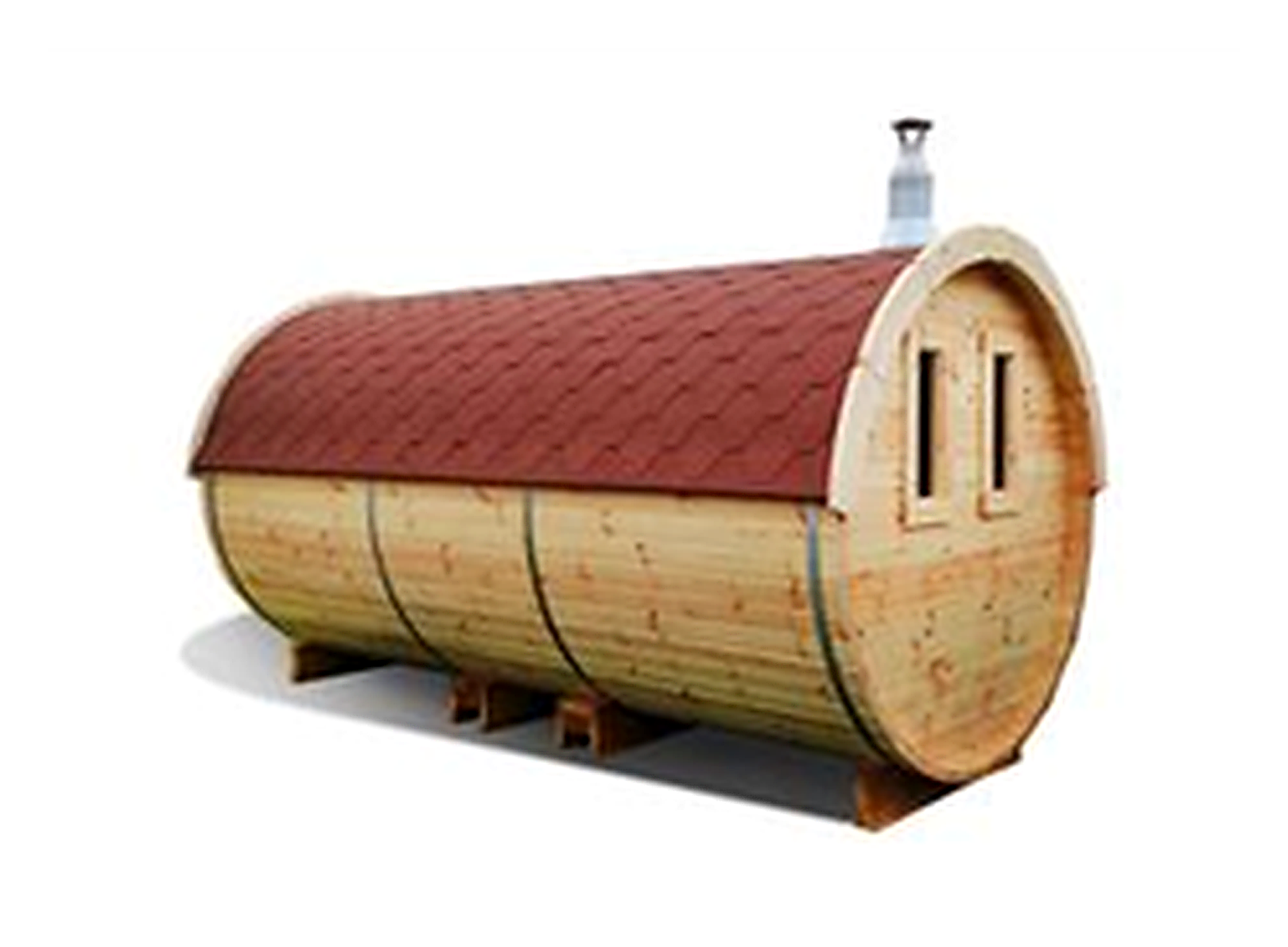 Sauna Barrel 4.8m × Ø1.97m with Changing Room
