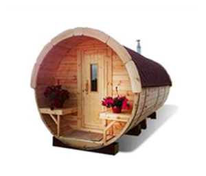 Sauna Barrel 5.9m × Ø2.27m with Changing Room