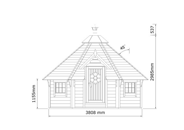 9.2m² Grill House Drawing 2