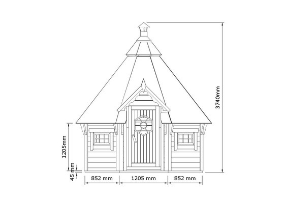 6.9m² Grill House Floor Plan