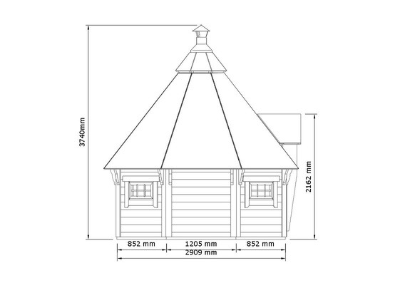 6.9m² Grill House Drawing 1