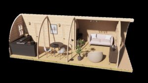 4×8m Two-Bedroom Camping Pod