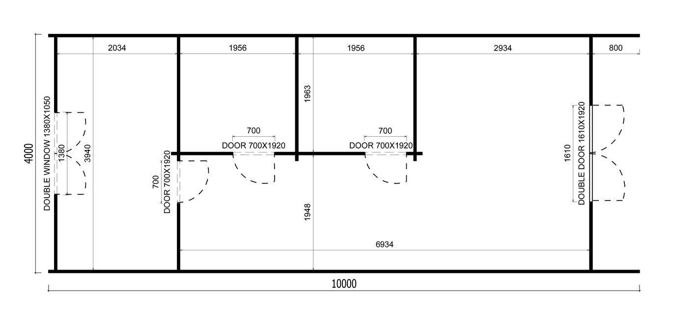 4×10m Camping Pod Floor Plan